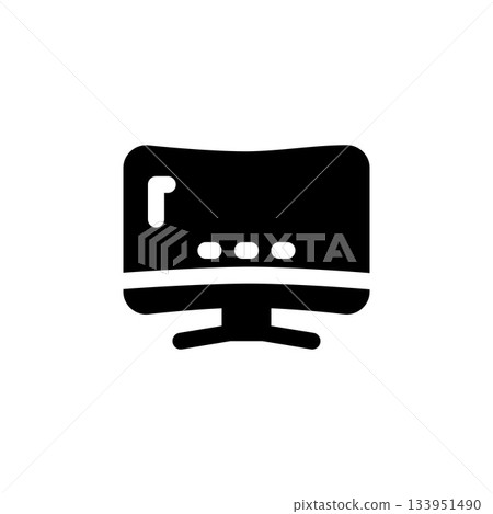 monitor vector icon. computer component icon solid style. perfect use for logo, presentation, website, and more. simple modern icon design solid style monitor vector icon. computer component icon solid style. perfect use for logo, presentation, website, and more. simple modern icon design solid style 133951490