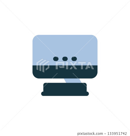 pc desktop vector icon. computer component icon flat style. perfect use for logo, presentation, website, and more. simple modern icon design flat style 133951742