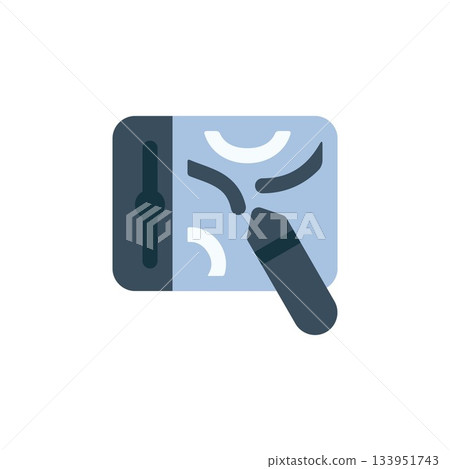 pen display vector icon. computer component icon flat style. perfect use for logo, presentation, website, and more. simple modern icon design flat style 133951743