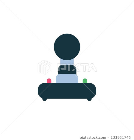 joystick vector icon. computer component icon flat style. perfect use for logo, presentation, website, and more. simple modern icon design flat style 133951745