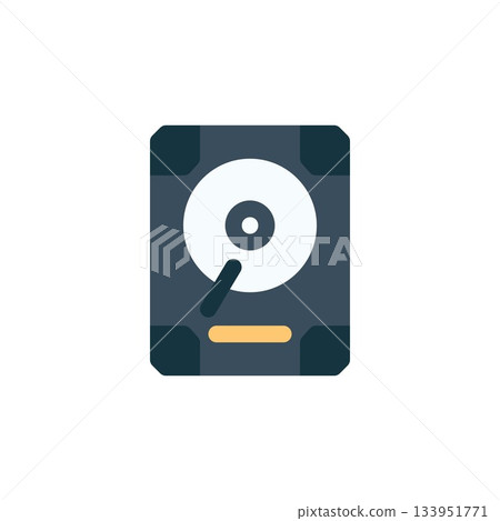hard disk vector icon. computer component icon flat style. perfect use for logo, presentation, website, and more. simple modern icon design flat style hard disk vector icon. computer component icon flat style. perfect use for logo, presentation, website, and more. simple modern icon design flat style 133951771