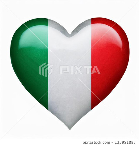 義大利國旗心形圖案 133951885