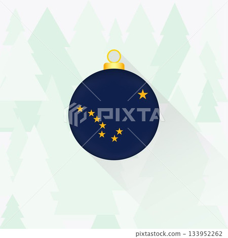 Alaska State Flag Christmas Decoration. 133952262
