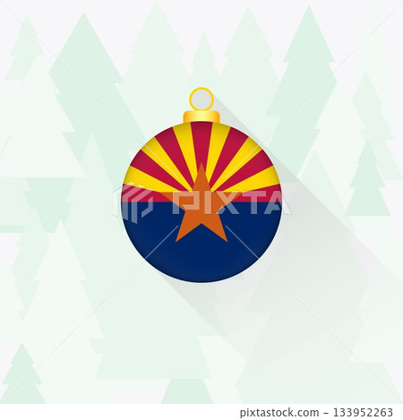 Arizona State Flag Christmas Decoration. Arizona State Flag Christmas Decoration. 133952263