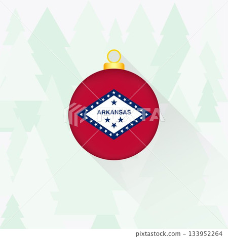 Arkansas State Flag Christmas Decoration. Arkansas State Flag Christmas Decoration. 133952264
