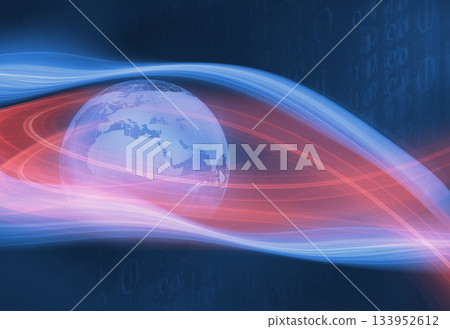 Graphical Digital Technology World Background concept series  133952612