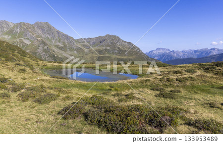 Exploring Europaschutzgebiet Verwall near Grasjoch berstation in Sankt Gallenkirch Montafon region Vorarlberg Austria Exploring Europaschutzgebiet Verwall near Grasjoch berstation in Sankt Gallenkirch Montafon region Vorarlberg Austria 133953489