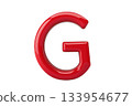 A glossy red letter "G" with a bold appearance. 133954677