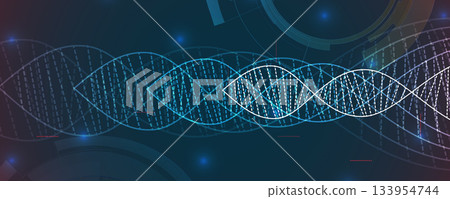 Molecule futuristic technology and science background, DNA strands, connected neural web Molecule futuristic technology and science background, DNA strands, connected neural web 133954744