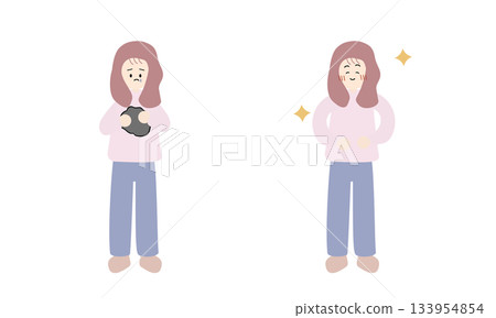 一個空虛的女人和一個滿足的女人 133954854