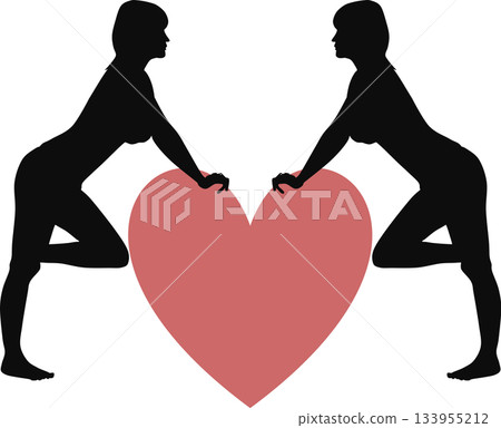 擺姿勢的女性剪影插圖 擺姿勢的女性剪影插圖 133955212