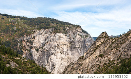Landscape on the trail to Half Dome in Yosemite National Park, California, USA Landscape on the trail to Half Dome in Yosemite National Park, California, USA 133955502