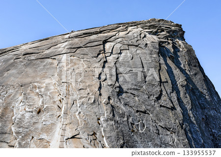 The Cables to thr top of Half Dome in Yosemite National Park, California, USA The Cables to thr top of Half Dome in Yosemite National Park, California, USA 133955537