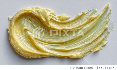 Yellow Cream Texture (Cosmetic or Butter-Like) 133955587