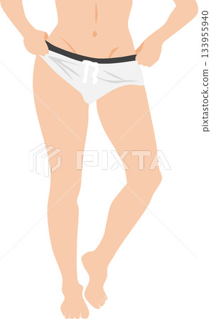 Illustration of a woman who succeeded in dieting Illustration of a woman who succeeded in dieting 133955940