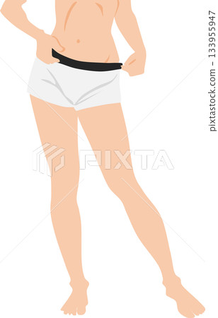成功節食的女人的插圖 成功節食的女人的插圖 133955947