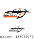 Automotive Inspection logo design template on white background 133955971