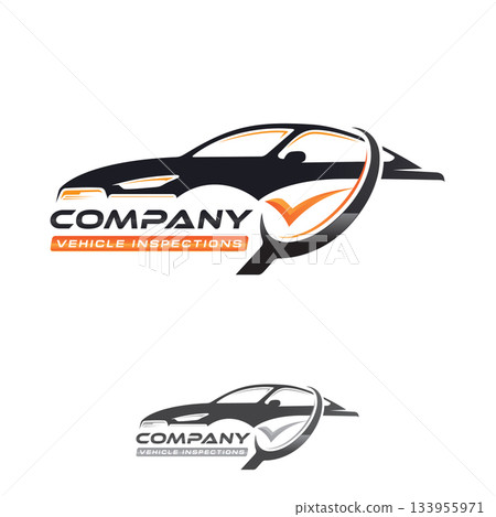 Automotive Inspection logo design template on white background 133955971