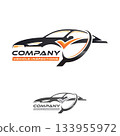 Automotive Inspection logo design with silhouette car 133955972