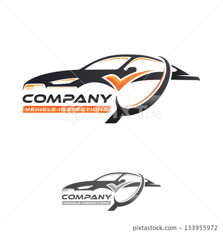 Automotive Inspection logo design with silhouette car Automotive Inspection logo design with silhouette car 133955972