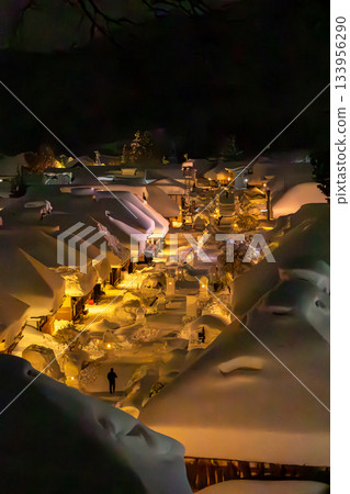 Ouchijuku's snowy scenery and snow festival Ouchijuku's snowy scenery and snow festival 133956290