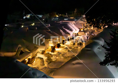 Ouchijuku's snowy scenery and snow festival Ouchijuku's snowy scenery and snow festival 133956293