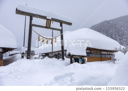 Ouchijuku's snowy scenery and snow festival Ouchijuku's snowy scenery and snow festival 133956322