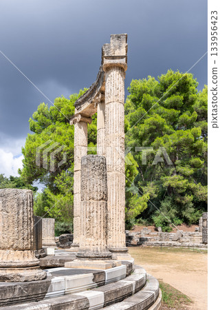 The Philippeion in the Altis of Olympia, Greece. The Philippeion in the Altis of Olympia, Greece. 133956423