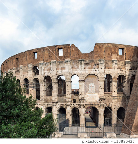 Flavian Amphitheatre known as the Coliseum in Rome, Italy. Flavian Amphitheatre known as the Coliseum in Rome, Italy. 133956425