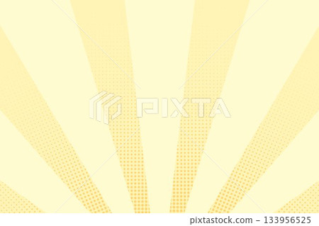 集中線背景插圖，簡潔的黃色向量圖 133956525