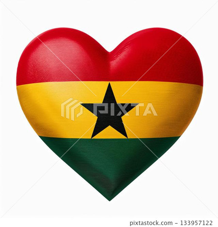 加納國旗心形 133957122