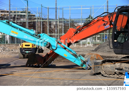 Excavator arm and bucket image Excavator arm and bucket image 133957593
