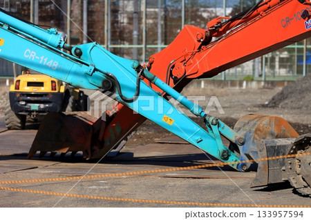 Excavator arm and bucket image 133957594