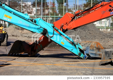 Excavator arm and bucket image Excavator arm and bucket image 133957595