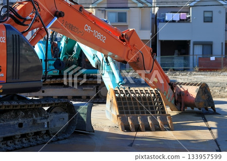 Excavator arm and bucket image 133957599