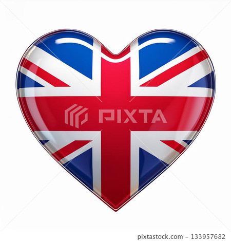 英國國旗心形圖案 133957682