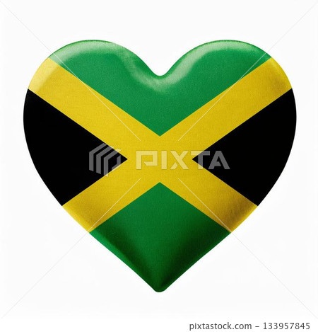 牙買加國旗心形 133957845