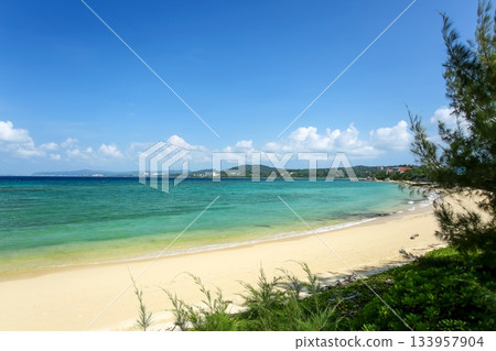 The beautiful beaches of Seragaki, Onna Village, one of Okinawa's leading resort areas The beautiful beaches of Seragaki, Onna Village, one of Okinawa's leading resort areas 133957904