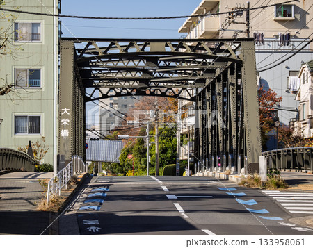 The name of the bridge "Daiei Bridge" spanning the Oyoko River 133958061