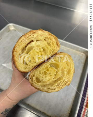croissant, bread, vector 133958411