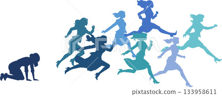 一位跟不上時代步伐的女商人的插圖 133958611