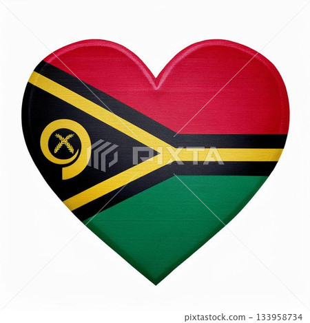 萬那杜國旗心形 133958734