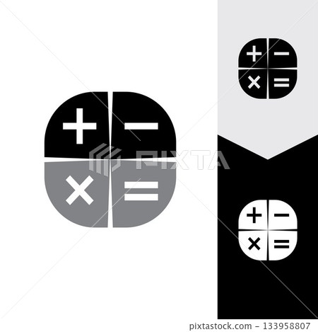Calculator vector icon template background Calculator vector icon template background 133958807