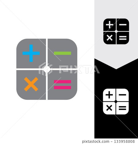 Calculator vector icon template background Calculator vector icon template background 133958808