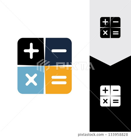 Calculator vector icon template background Calculator vector icon template background 133958828