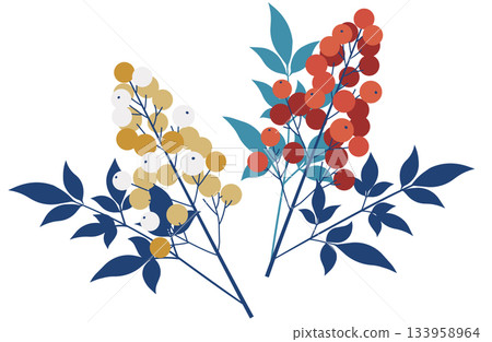 紅白現代南天竹套裝 133958964