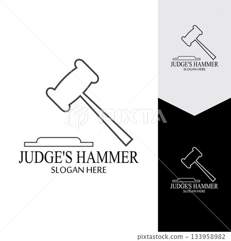 Hammer of a judge icon vector Hammer of a judge icon vector 133958982