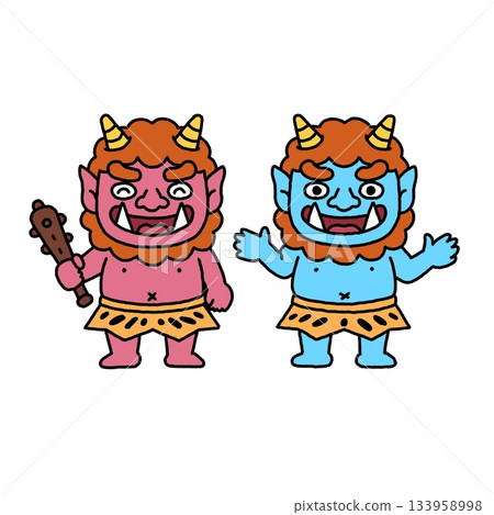 一對友好的紅藍惡魔 133958998