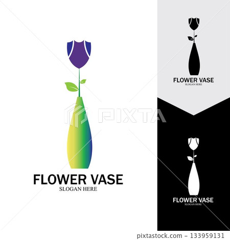 Flower vase vector icon Flower vase vector icon 133959131