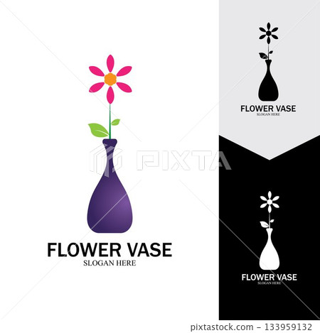Flower vase vector icon Flower vase vector icon 133959132